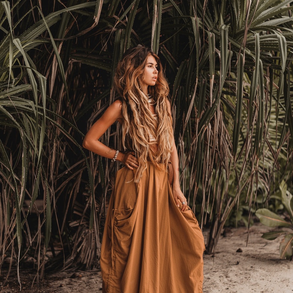 Bohemian copper Maxi skirt - Picture 5 of 7